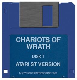 Artwork on the Disc for Chariots Of Wrath on the Atari ST.
